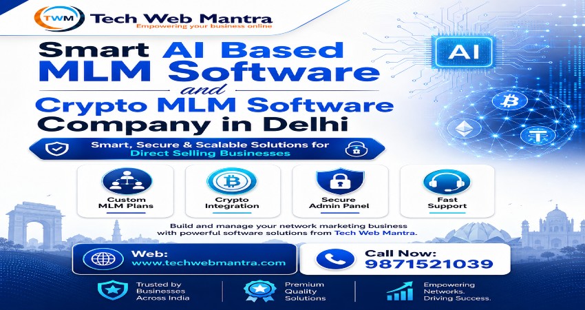 Smart AI Based MLM Software and Crypto MLM Software Company in Delhi +91 9871521039