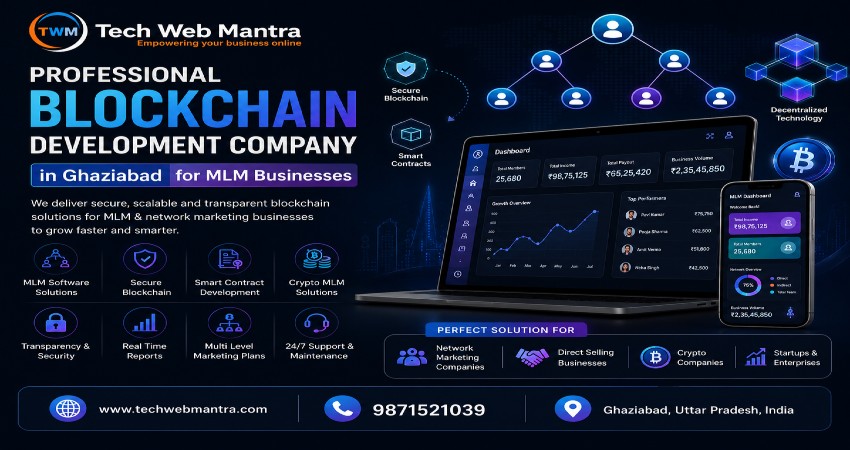 Blockchain MLM Software Development Company in Ghaziabad +91 9871521039