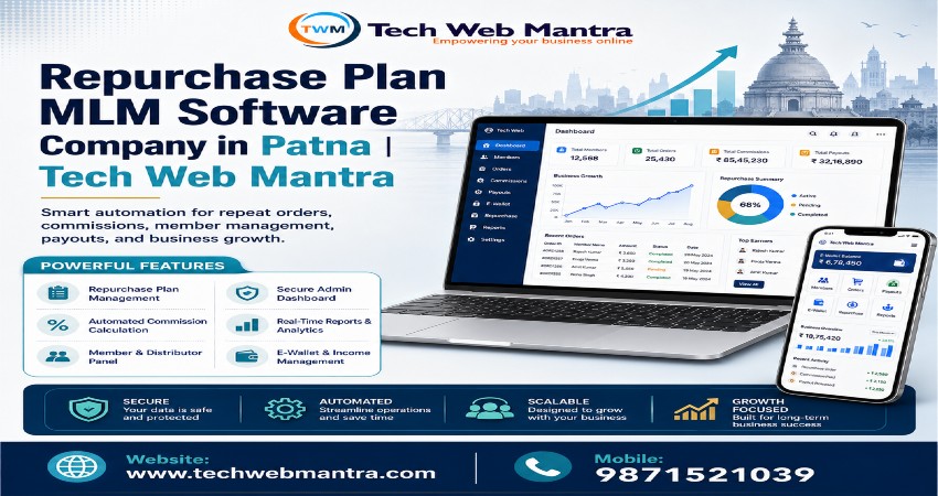 Repurchase Plan MLM Software Company in Patna | Tech Web Mantra +91 9871521039