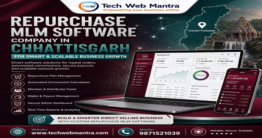 Repurchase MLM Software Company in Chhattisgarh | TECH WEB MANTRA +91 9871521039